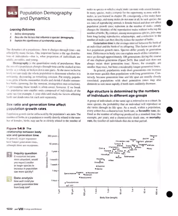 Textbook p. 1222: 54.3 Population Demography and Dynamics