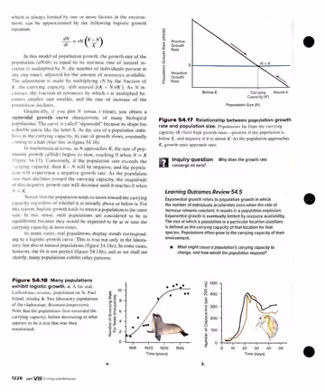 Textbook p. 1228: 54.5 (cont.) Environmental Limits to Population Growth