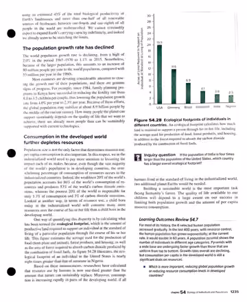 Textbook p. 1235: 54.7 Human Population Growth