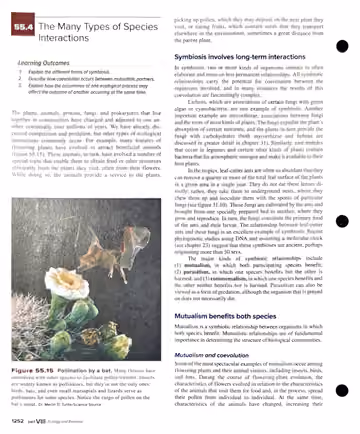 Textbook p. 1252: 55.4 The Many Types of Species Interactions