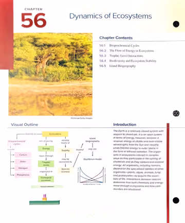 Textbook p. 1264: Chapter 56 opener: Dynamics of Ecosystems