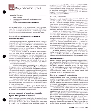 Textbook p. 1265: 56.1 Biogeochemical Cycles