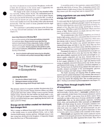 Textbook p. 1271: 56.1 (cont.) Biogeochemical Cycles / 56.2 The Flow of Energy in Ecosystems