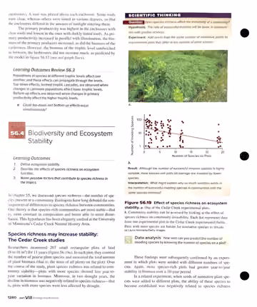 Textbook p. 1280: 56.4 Biodiversity and Ecosystem Stability