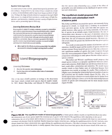 Textbook p. 1283: 56.5 Island Biogeography